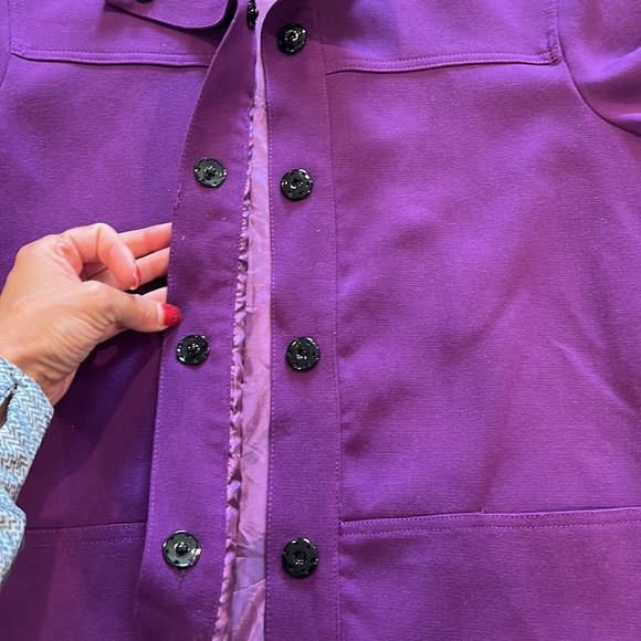EUC Focus 2000 purple lined hidden button blazer - Picture 11 of 15